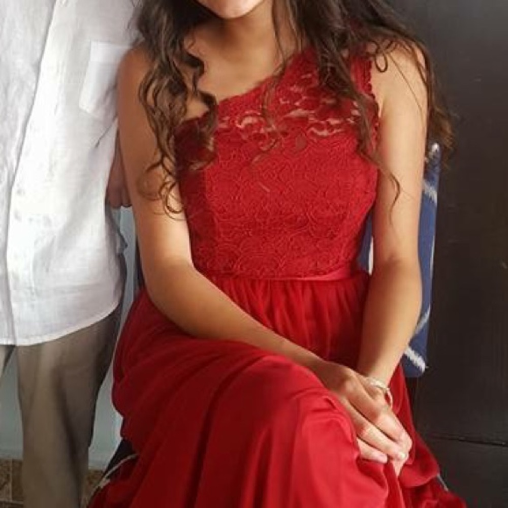 David’s Bridal Red Dress Size 2